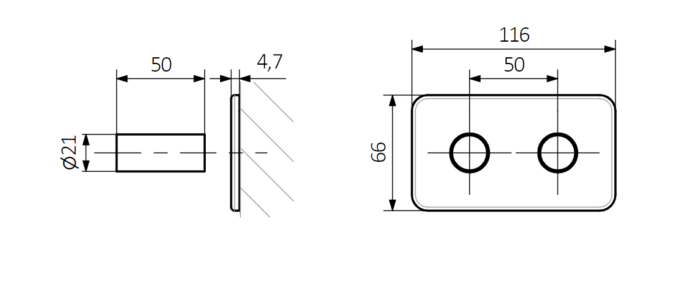 Set robineți termostatici pentru uscător de prosoape Twins All in One, culoare la alegere - imagine 5