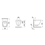 Vas WC suspendat cu capac Laufen LUA Rimless Silent Flush - imagine 5