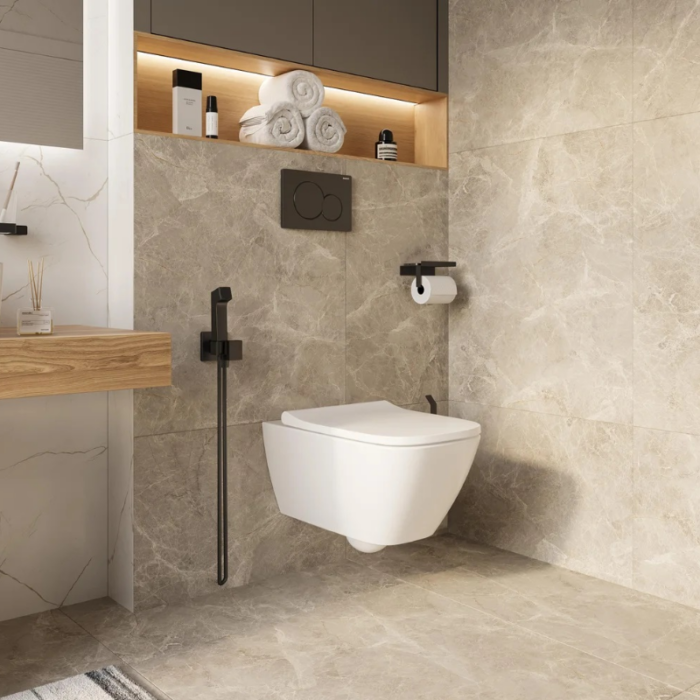 Baterie încorporată cu duș igienic Hansgrohe E EcoSmart - imagine 3