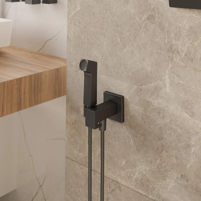 Baterie încorporată cu duș igienic Hansgrohe E EcoSmart - imagine 4