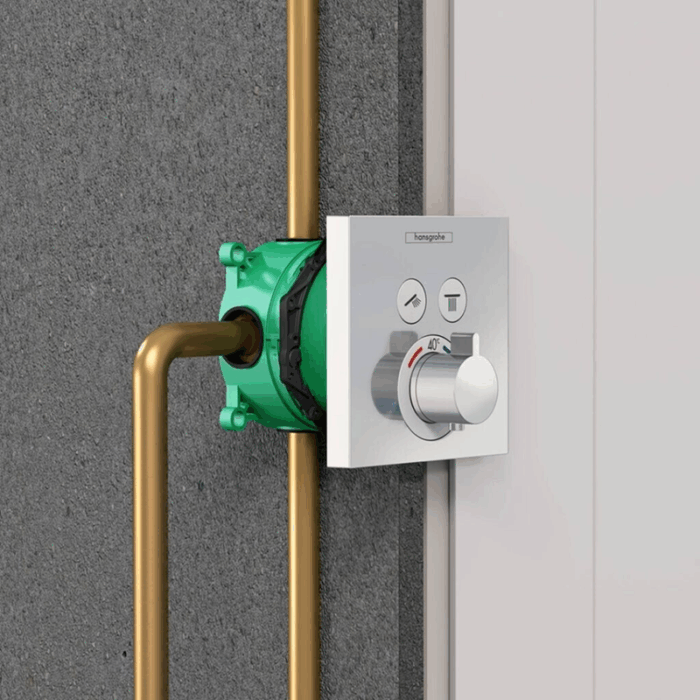 Termostat încorporat pentru duș ShowerSelect E cu 2 funcție, brushed bronze - imagine 3