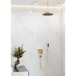 Termostat încorporat pentru duș ShowerSelect E cu 2 funcție, brushed bronze - imagine 5