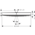 Cap de duș Pulsify S 260 1jet EcoSmart, culoare la alegere - imagine 5