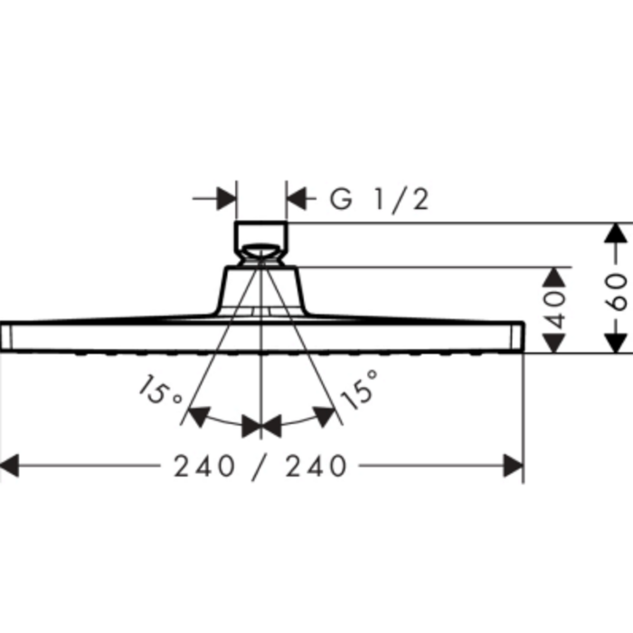 Cap de duș Crometta E 240 1jet, culoare la alegere - imagine 7