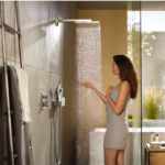 Baterie dus cu  termostat Hansgrohe Ecostat  cu montaj ascuns cu 2 functii, culoare la alegere - imagine 3