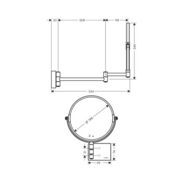 Oglinda de daie AddStoris, culoarea la alegere - imagine 2