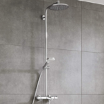 Coloană de duș cu termostat Crometta S 240 1jet, crom - imagine 2