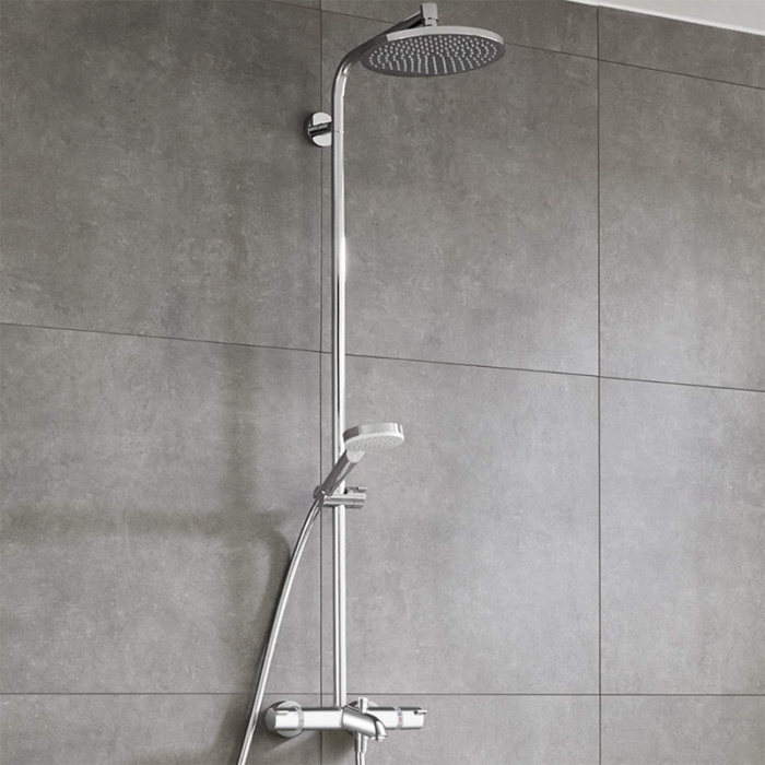 Coloană de duș cu termostat Crometta S 240 1jet, crom - imagine 2