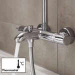 Coloană de duș cu termostat Crometta S 240 1jet, crom - imagine 5