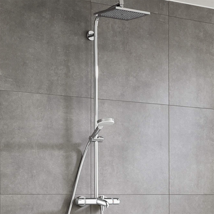Coloană de duș cu termostat Crometta E 240 1jet, crom - imagine 4