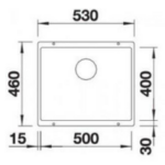 Chiuvetă pentru bucătărie Rotan 500-U, culoare la alegere - imagine 3