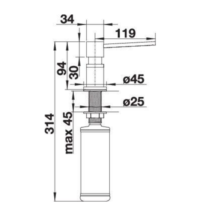 Dozator pentru lotiune de spalat vase Blanco Lato - imagine 5