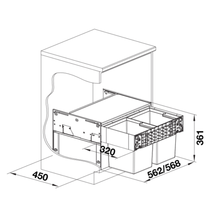 Coș de gunoi Blanco SELECT II Compact - imagine 4