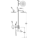 Sistem de duș încorporat Tres Study Exclusiv, culoarea la alegere - imagine 2