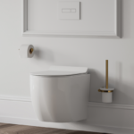Perie WC Modern Project pe perete,  sticlă mat - imagine 4