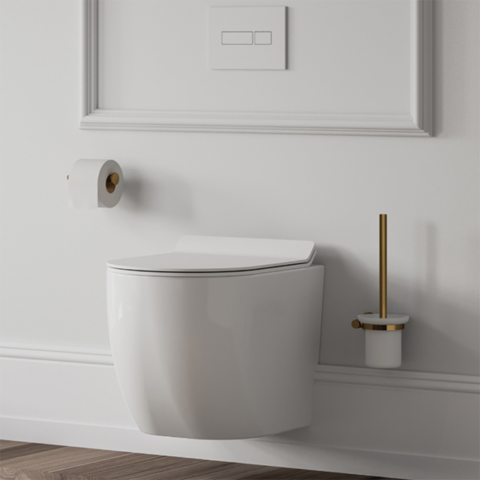 Perie WC Modern Project pe perete,  sticlă mat - imagine 4