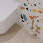 Perie WC Modern Project pe perete,  sticlă mat - imagine 5