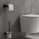 Perie WC Modern Project pe perete,  sticlă mat - imagine 3