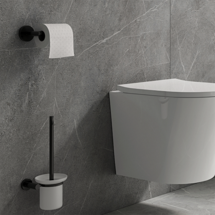 Perie WC Modern Project pe perete,  sticlă mat - imagine 3