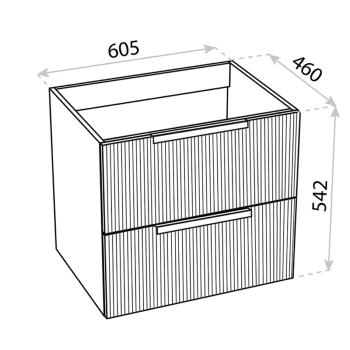 Mobila suspendata pentru baie Oklagoma cu lavoar 610x465 mm - imagine 2