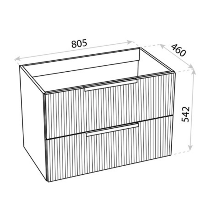Mobila suspendata pentru baie Oklagoma cu lavoar 810x465 mm - imagine 5