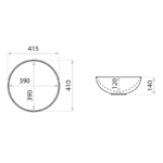 Lavoar pe blat Round 410 mm - imagine 3