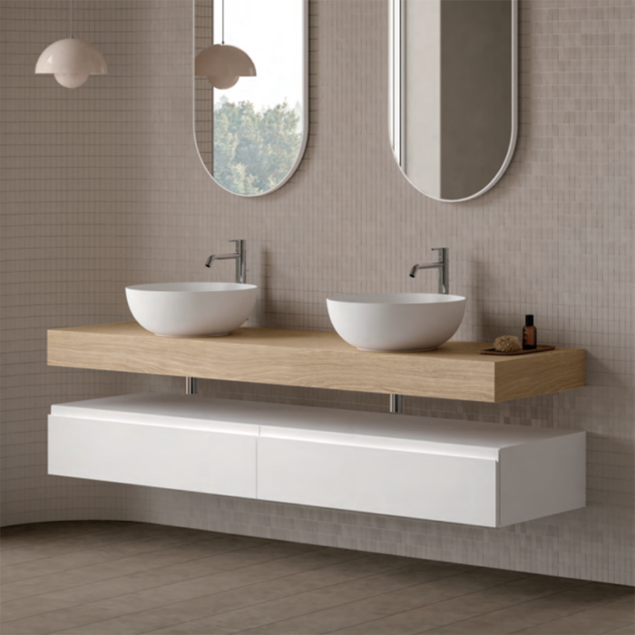 Lavoar pe blat Le Ciotole T-Edge, rotund 370 mm - imagine 9