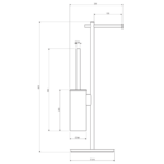 Suport stativ pentru perie WC și hîrtie igienică Omnires Modern Project, culoare la alegere - imagine 2