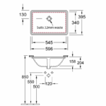 Lavoar sub blat Villeroy&Boch Lunea 545 x 340 mm - imagine 2