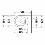 Vas WC suspendat DURAVIT D-Neo Rimless cu capac Soft Close - imagine 6