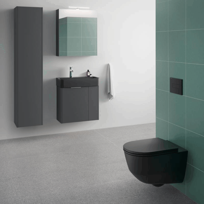 Vas WC suspendat Laufen Pro Rimless cu capac Soft Close, negru mat - imagine 3