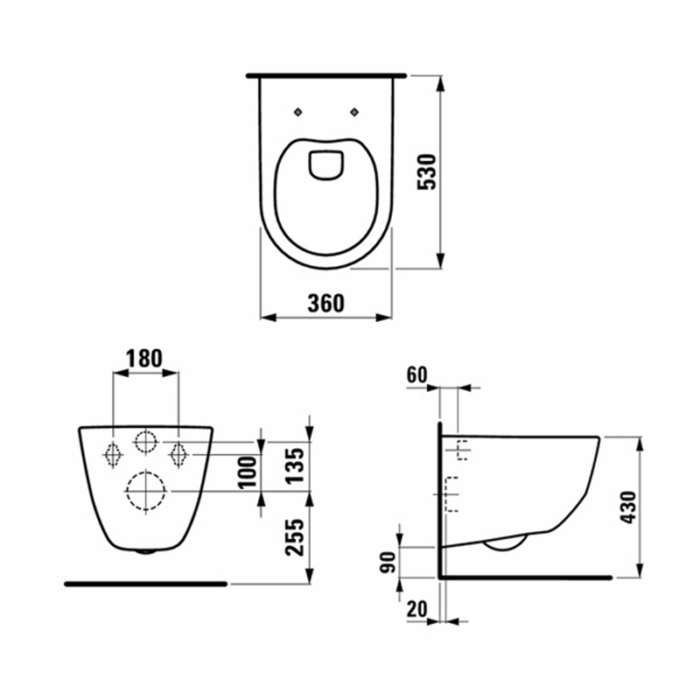 Vas WC suspendat Laufen Pro Rimless cu capac Soft Close, negru mat - imagine 4