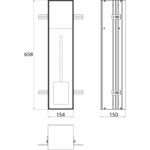Dulap incorporat pentru accesorii EMCO Asis Plus 658 - imagine 4