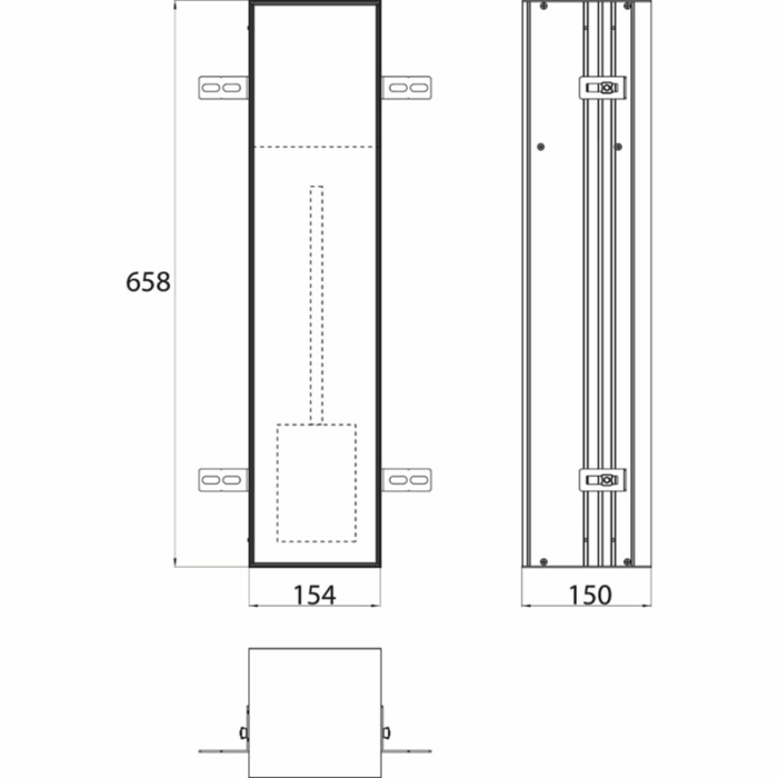 Dulap incorporat pentru accesorii EMCO Asis Plus 658 - imagine 4