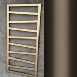 Uscator pentru prosoape Terma Zigzag, marime 1070x500mm, anodic brown - imagine 2