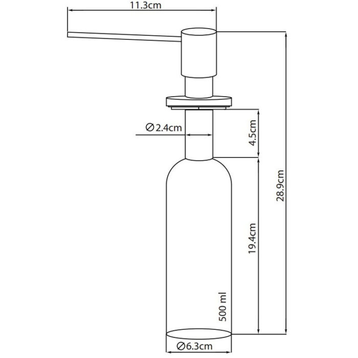Dozator pentru lotiune de spalat vase Aquasanita DL - imagine 2