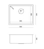 Chiuvetă pentru bucătărie ANTHONY 60 SteelQ PVD, culoare la alegere - imagine 6