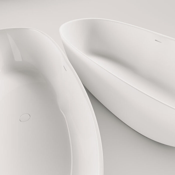 Cadă de baie freestanding din compozit mineral SilkStone Bella 1705x800mm, culoare la alegere - imagine 6