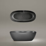 Cadă de baie freestanding din compozit mineral SilkStone Bella 1705x800mm, culoare la alegere - imagine 2