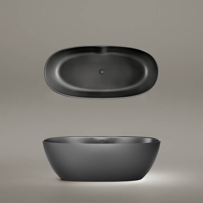 Cadă de baie freestanding din compozit mineral SilkStone Bella 1705x800mm, culoare la alegere - imagine 2