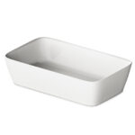 Lavoar pe blat QUADRO ON din material compozit CastStone 555x335 mm, culoare la alegere