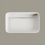 Lavoar pe blat QUADRO ON din material compozit CastStone 555x335 mm, culoare la alegere - imagine 2