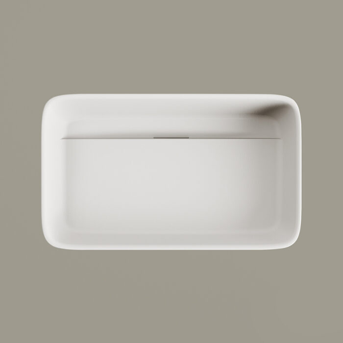 Lavoar pe blat QUADRO ON din material compozit CastStone 555x335 mm, culoare la alegere - imagine 2