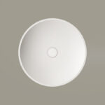 Lavoar pe blat ROUND ON din material compozit SilkStone d410 mm, culoare la alegere - imagine 3