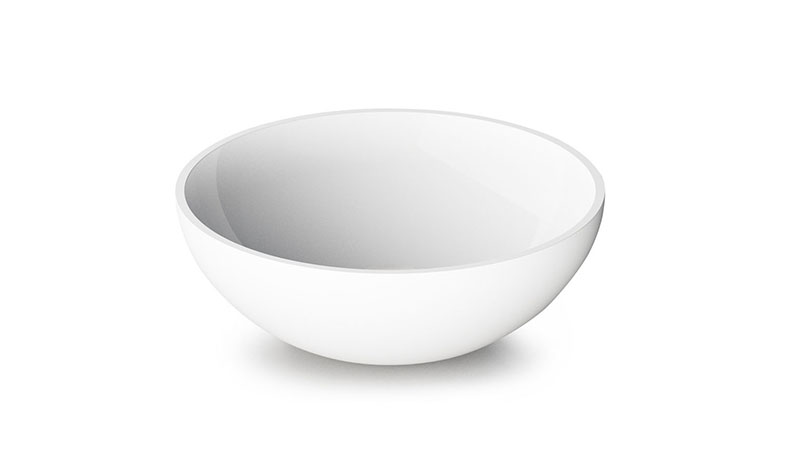 PAA-Washbasins-Round-On-d410-Cast-Stone-01-white-background-1540x900px Lavoar pe blat ROUND ON din material compozit SilkStone d410 mm, culoare la alegere - imagine 1