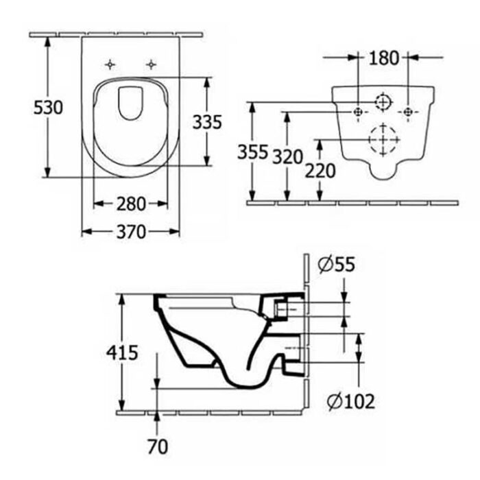 Vas WC Villeroy&Boch Architectura TwistFlush cu capac Soft Close - imagine 6