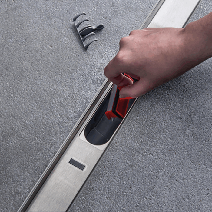 Canal de dus Wirquin Slim+ Venisio, cu grila pentru placarea teracotei - imagine 5
