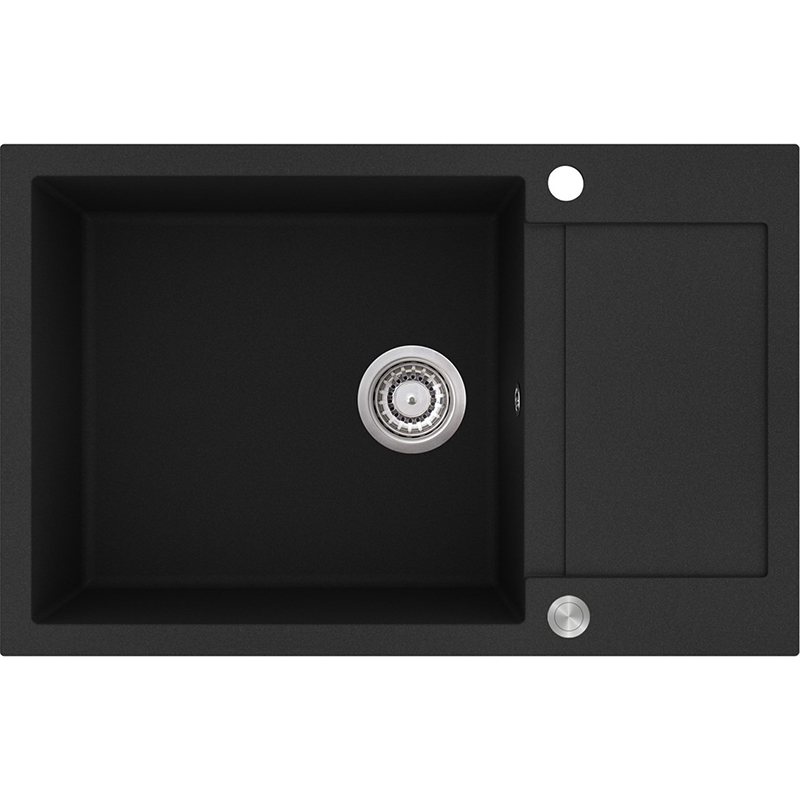 sqt105-601-1600x1600 Chiuvetă pentru bucătărie Helika Tesa SQT, 780x500 mm, Black Metallic - imagine 1