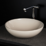 Lavoar pe blat ROUND ON din material compozit CastStone d410 mm, culoare la alegere