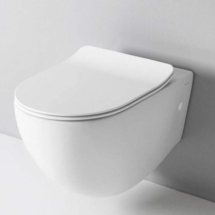 Vas WC suspendat FILE 2.0 cu capac microlift, spălare turbo, alb lucios - imagine 2